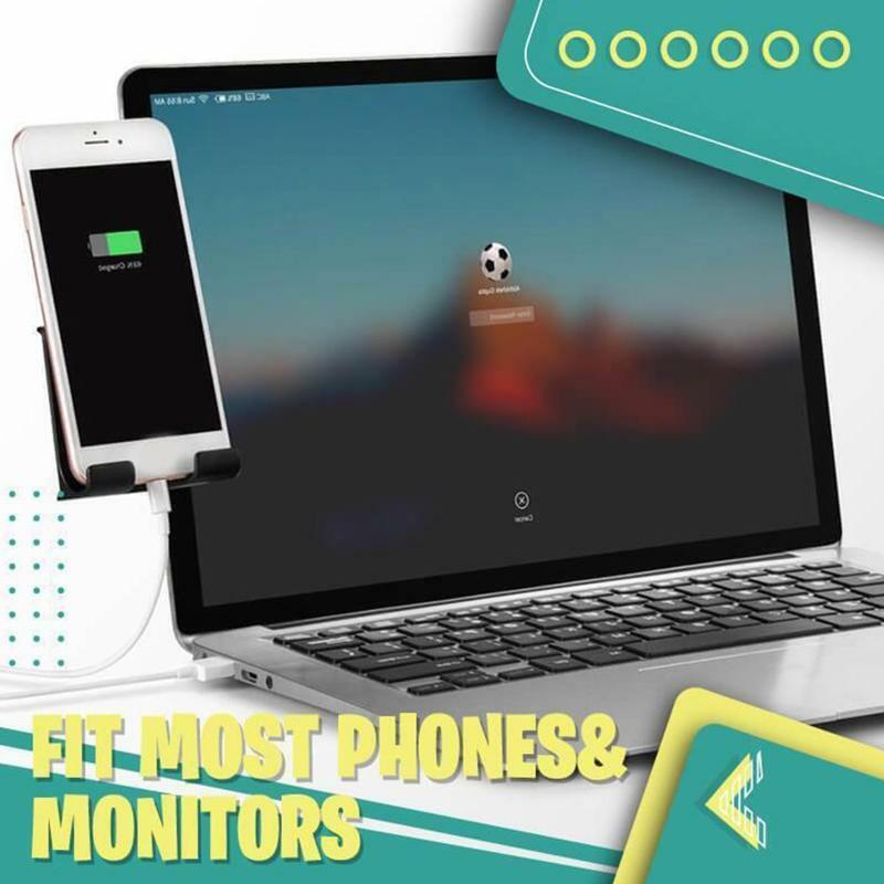 Notebook Screen Side Phone Holder Monitor Clip for Laptop Stand Bracket Portable
