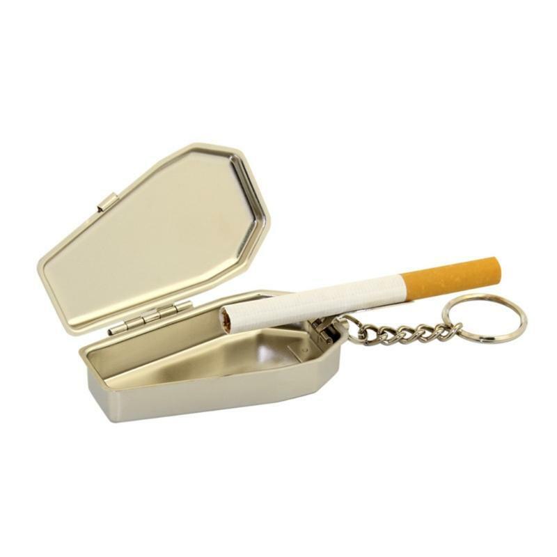 Mini Outdoor Ashtray Cigarette Keychain Smoking Ash Tray Christmas Gift