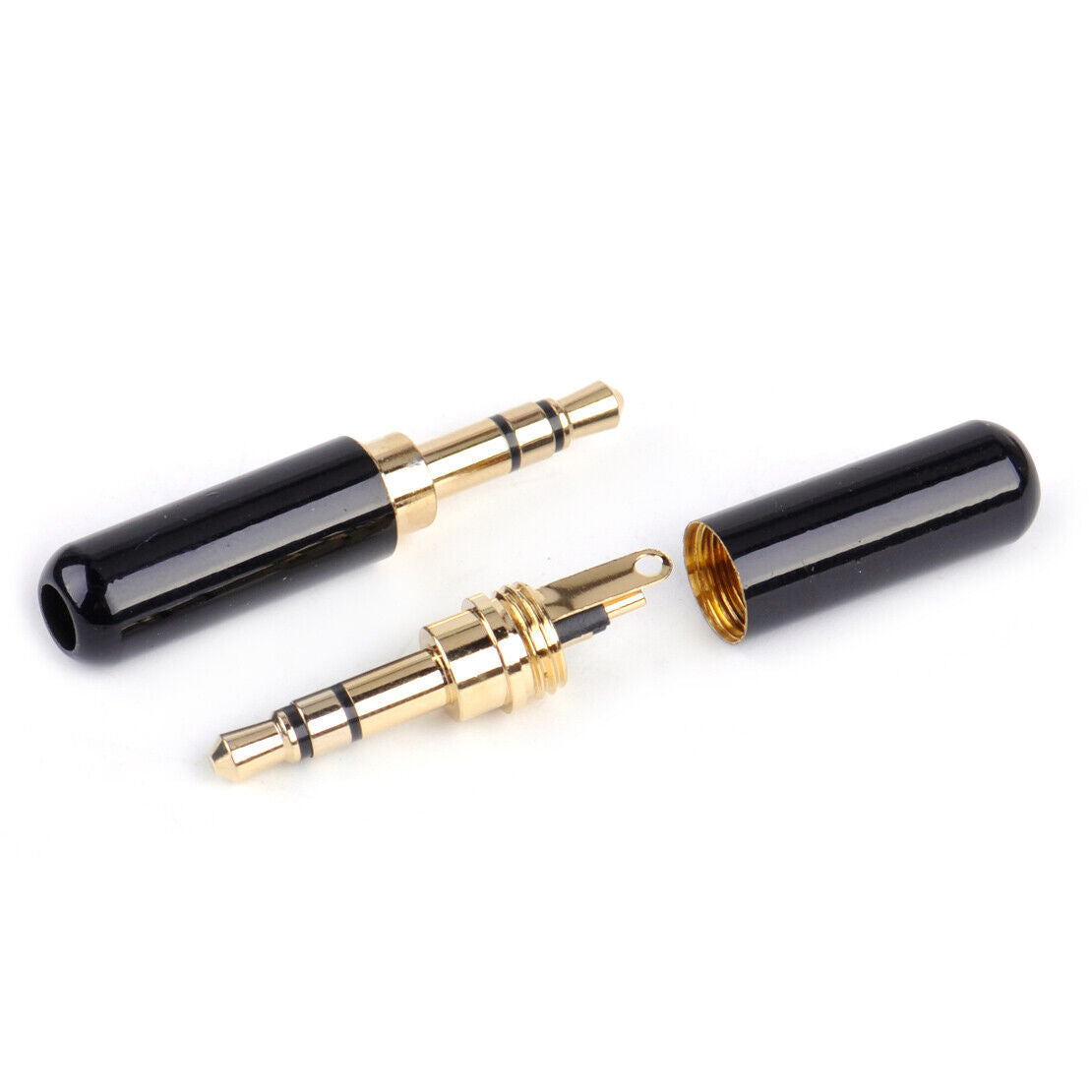 3 Set 3.5mm 3 Pole Stereo Male Repair Headphone Jack Plug Audio Soldering Li