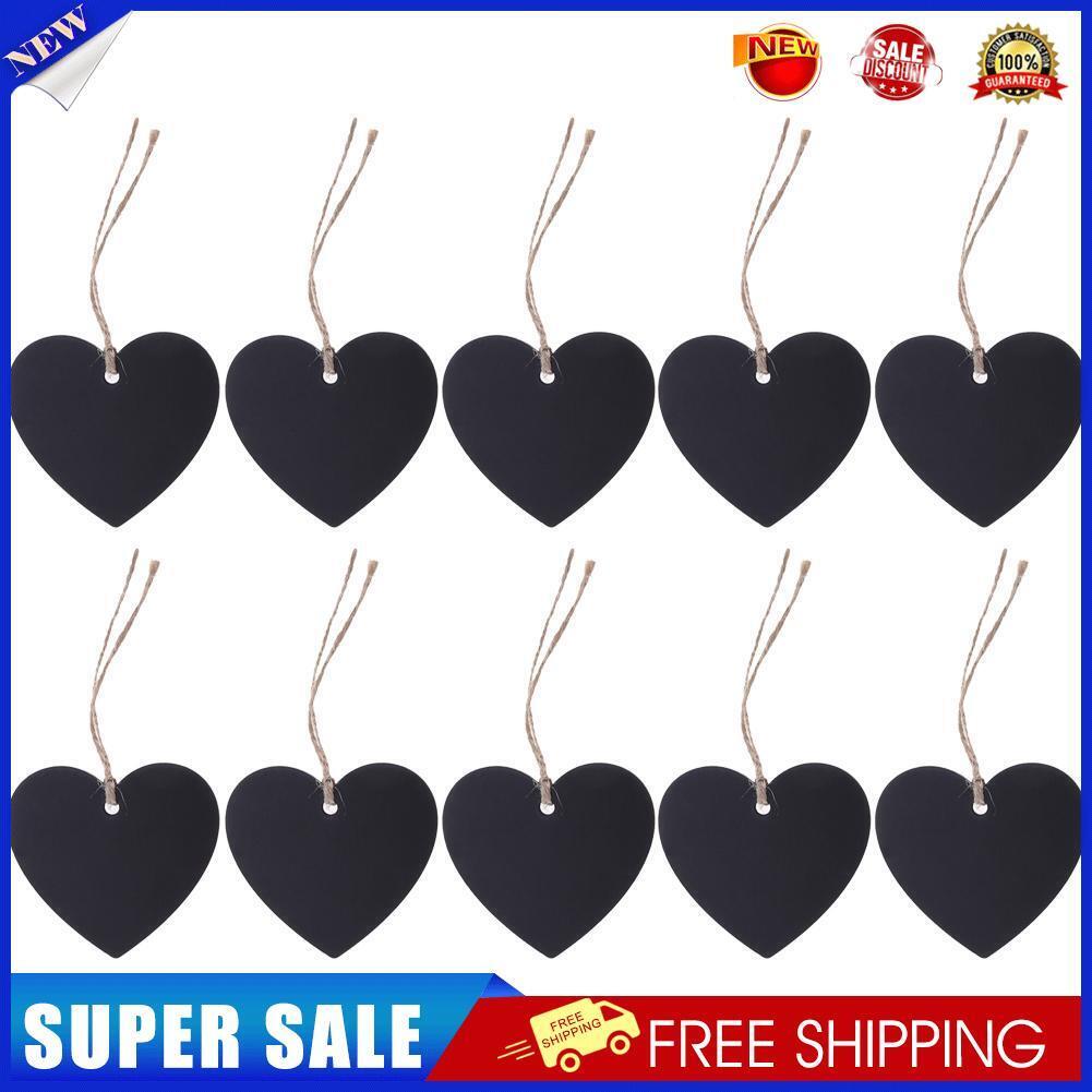 10pcs Mini Blackboard Pendant Wood DIY Double Side Home Furnishing Decor(1)