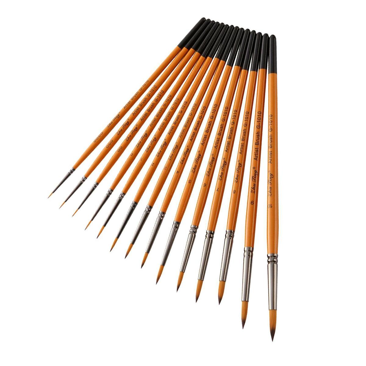 14pcs  Paint Brushes Professional Paint Brush Gouache