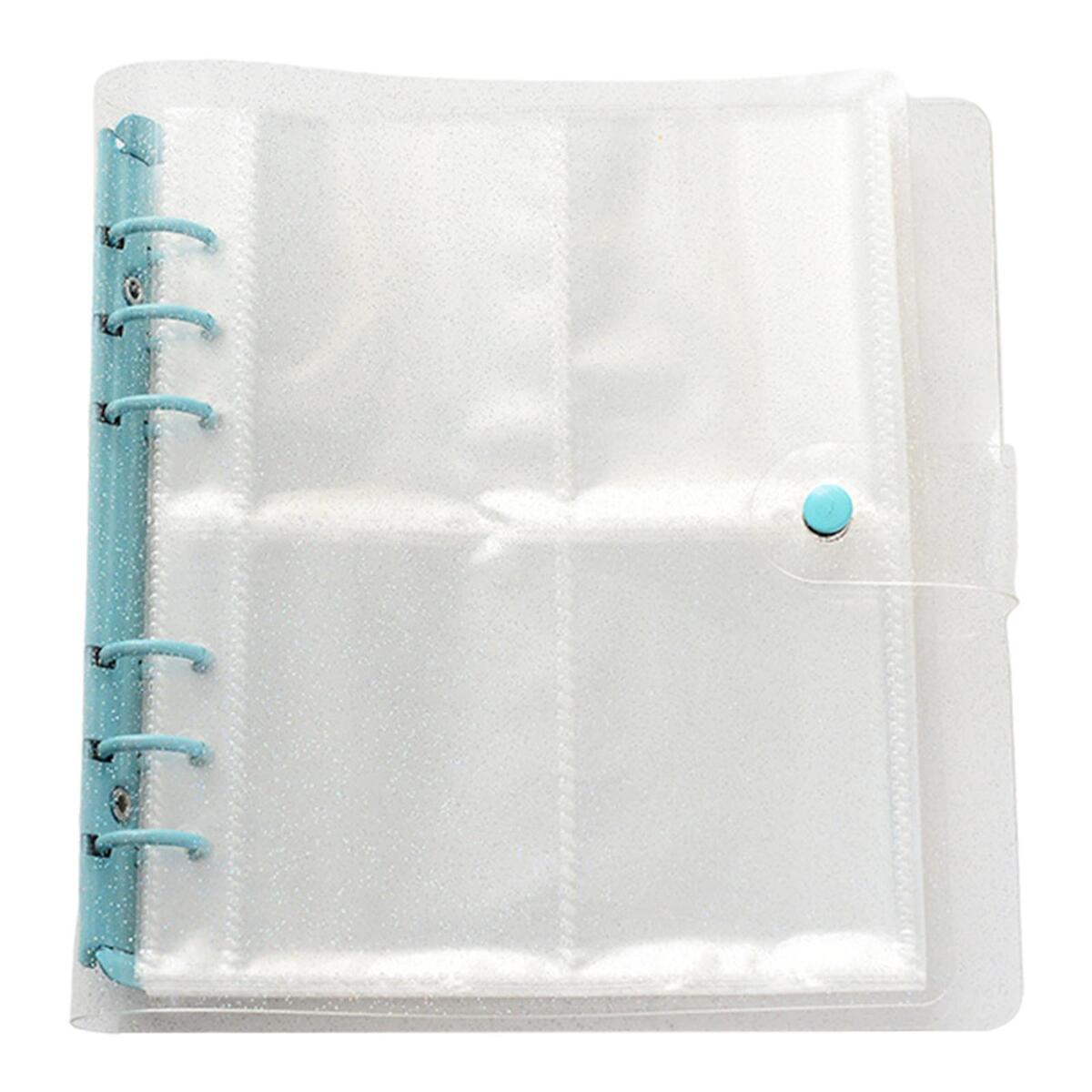 3 inch Mini Photo Album 6-Ring Binder Shiny Clear  Protectors Sleeve  Refillable
