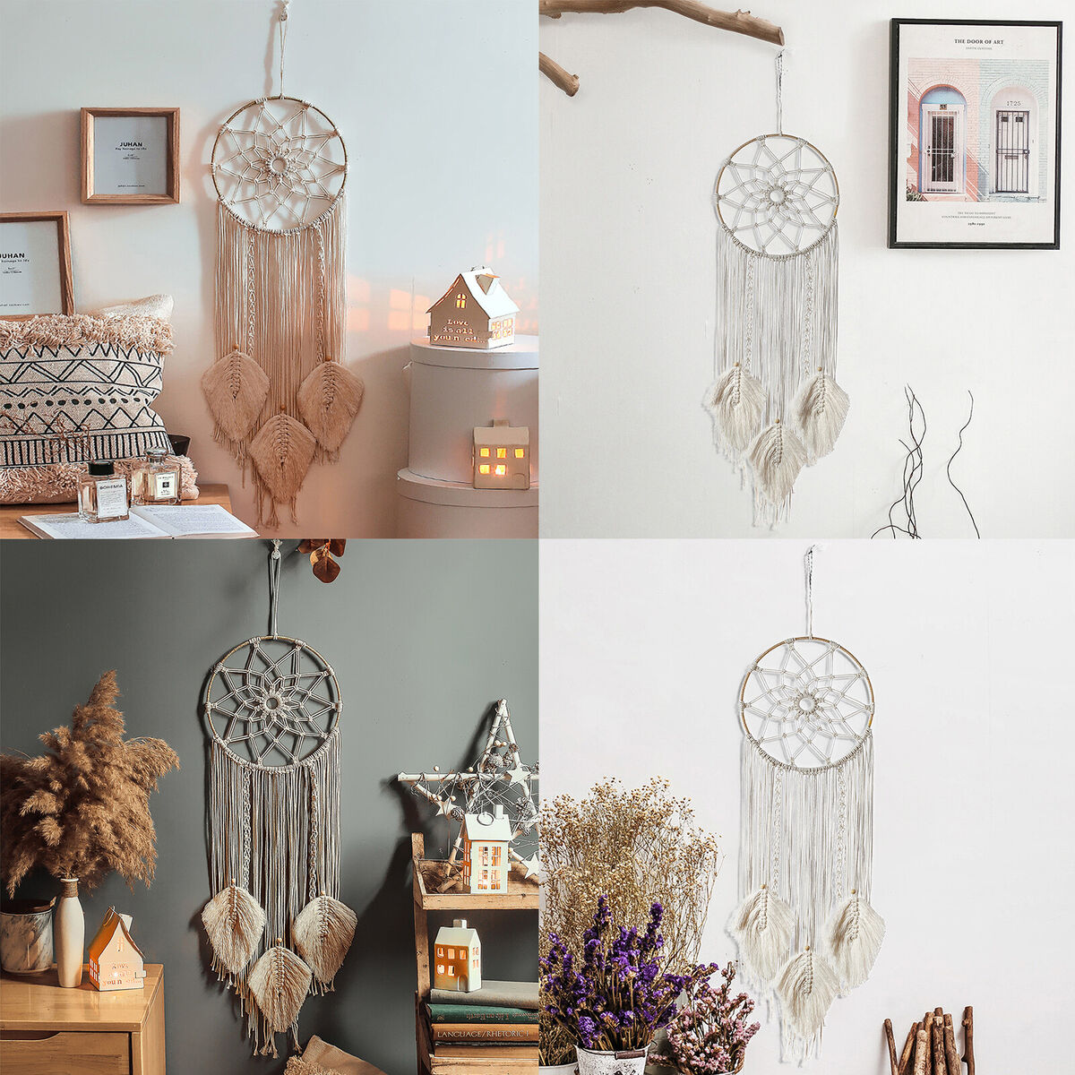 Nordic Woven Dream Catcher, Handmade Wall Hanging Decor for Room Wedding