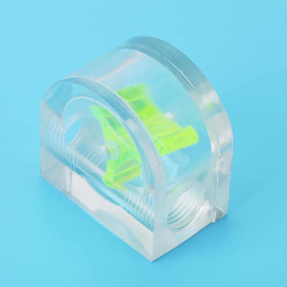1pc Acrylic Semicircle 2 Way Flow Meter Indicator Port for PC Water Cooling