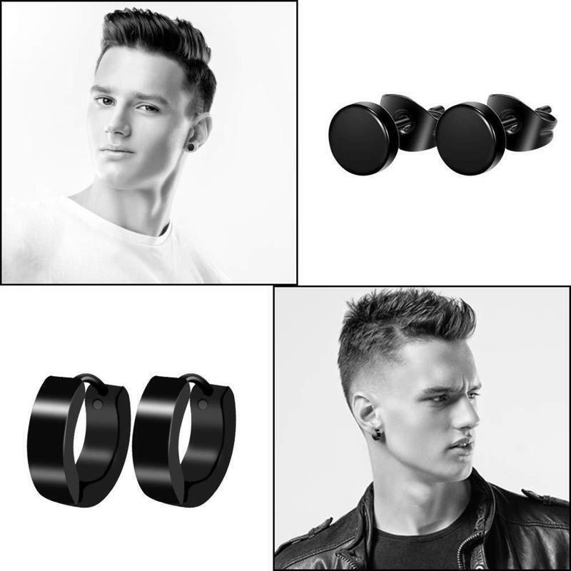 European and American Hip-hop Jewelry Barbell Zircon Ear Buckle Ear Clip