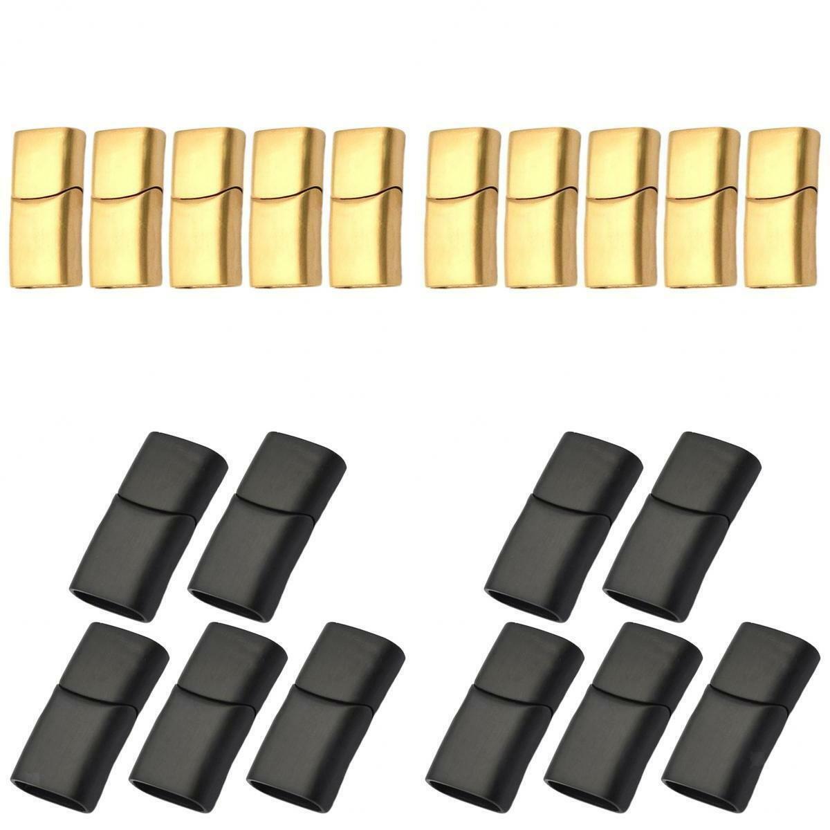 20 Piece Magnetic Jewelry Clasp Buckle Closures Flat Leather Cord Key Rings