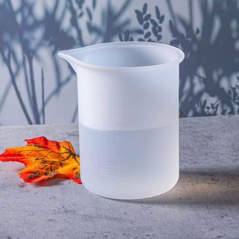 Acrylic Paint Pouring Cup Making Silicone Flexible Mesauring Cup Clear Mixing