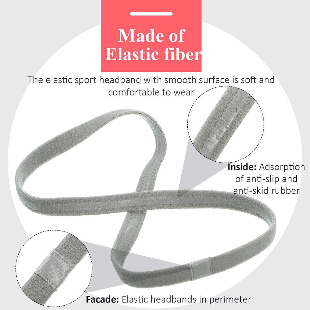 4pcs Non-Slip Elastic Sports Headbands Sweat-absorbing Yoga Woven Hair Band