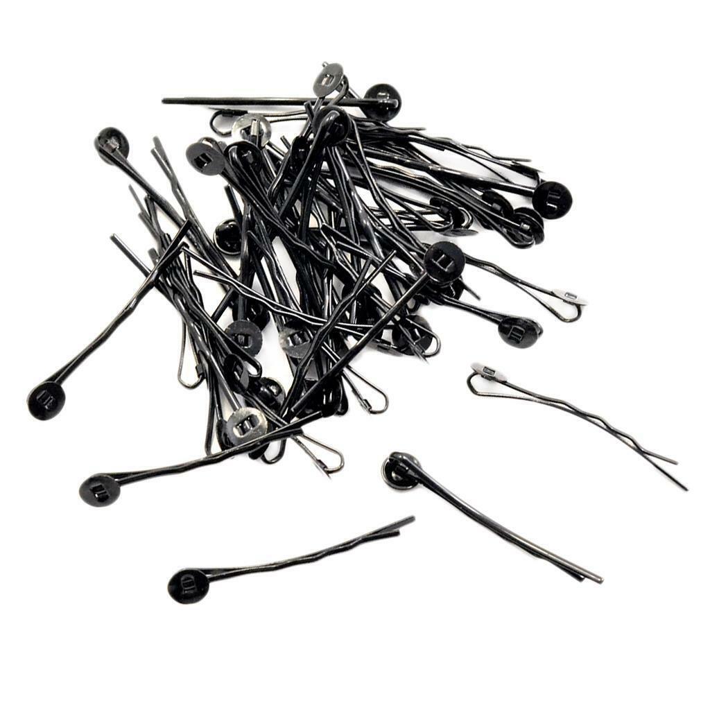 50x Black   Bezel Tray   Pin DIY Jewelry Making Findings