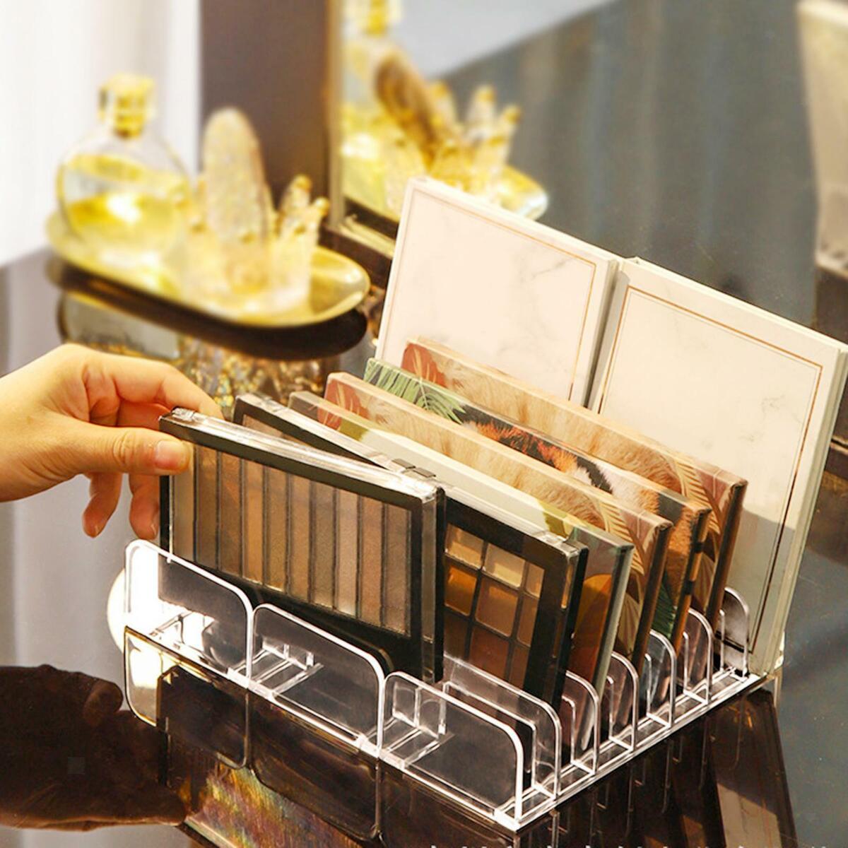 Cosmetic Storage Organizer  Compact Vertical Acrylic for Cabinets