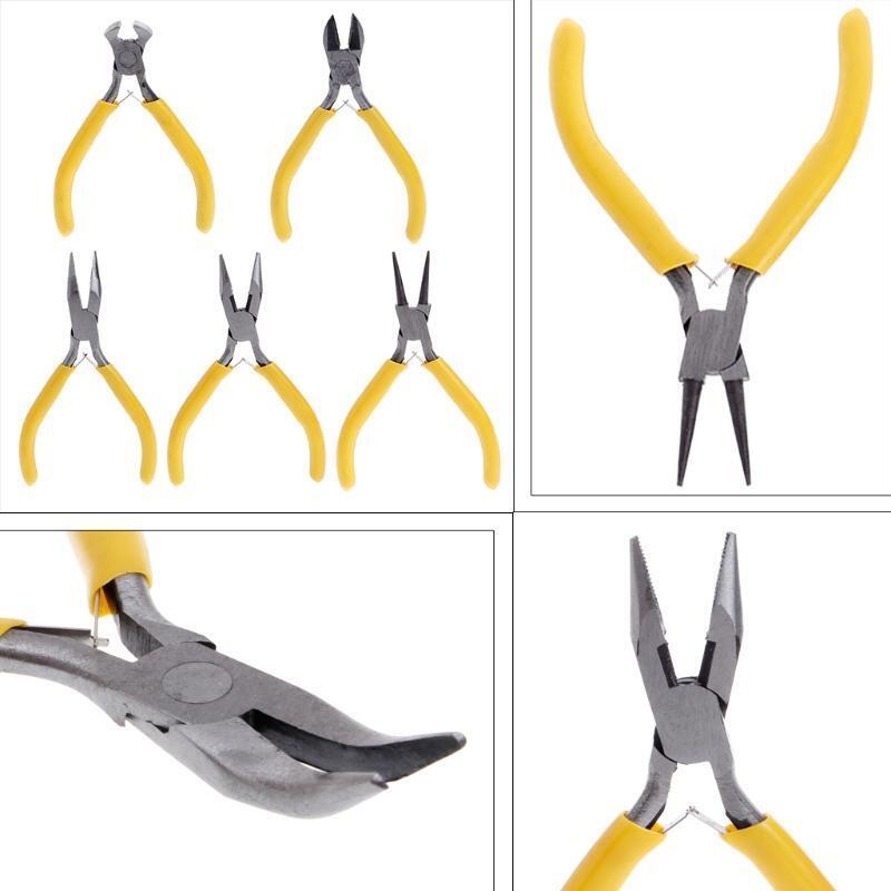 5Pc/Set Mini Jewelry Pliers Precision Jewelry Carbon Steel Handmade Repair Tool