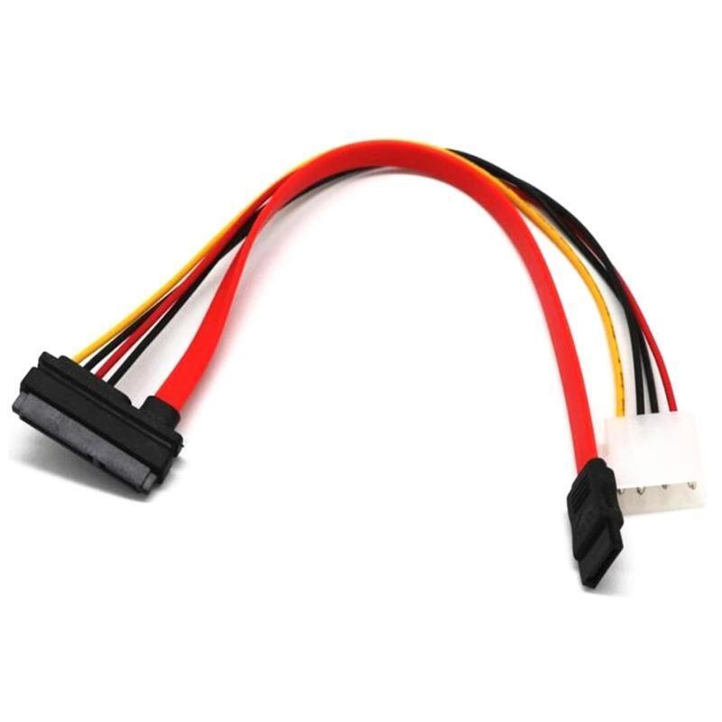 High Quality  Sata 22P 15+7 Pin Power Data Cable to 4 Pin IDE Hard Drive Adapter