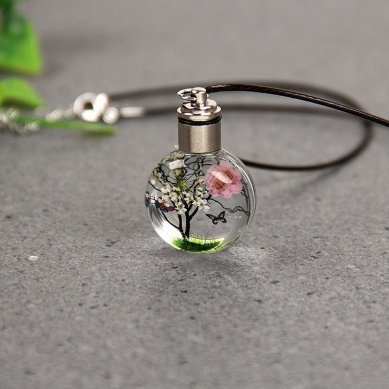 Gypsophila Pendant Accessories Dried Flower Lighting Necklace Fashion Jewelry