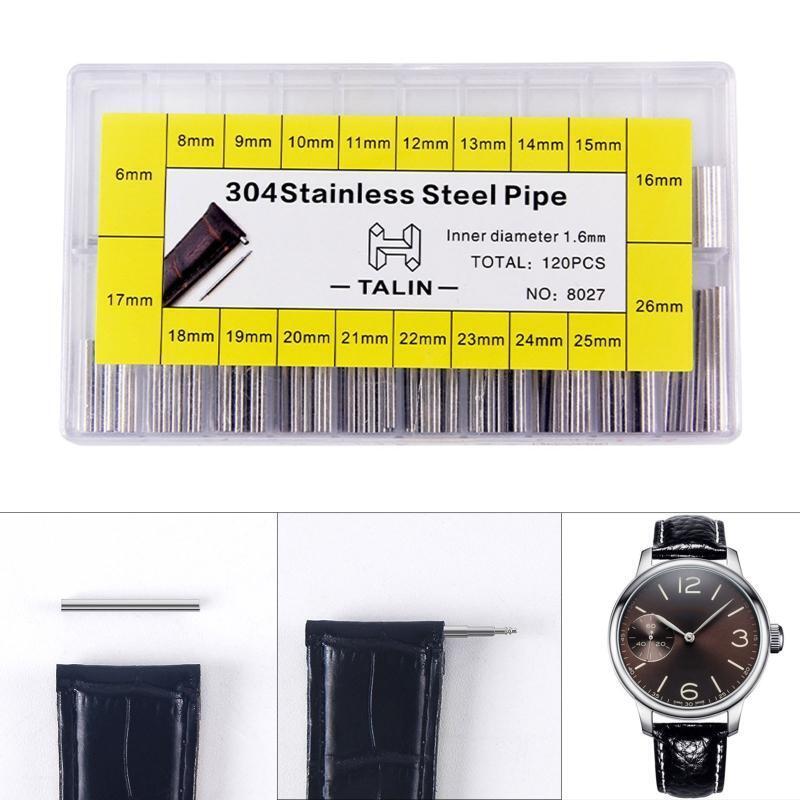 Watchband Tube Bars Set Watch Strap Clasp Tube Link Band Pin Friction Bar 1 Box
