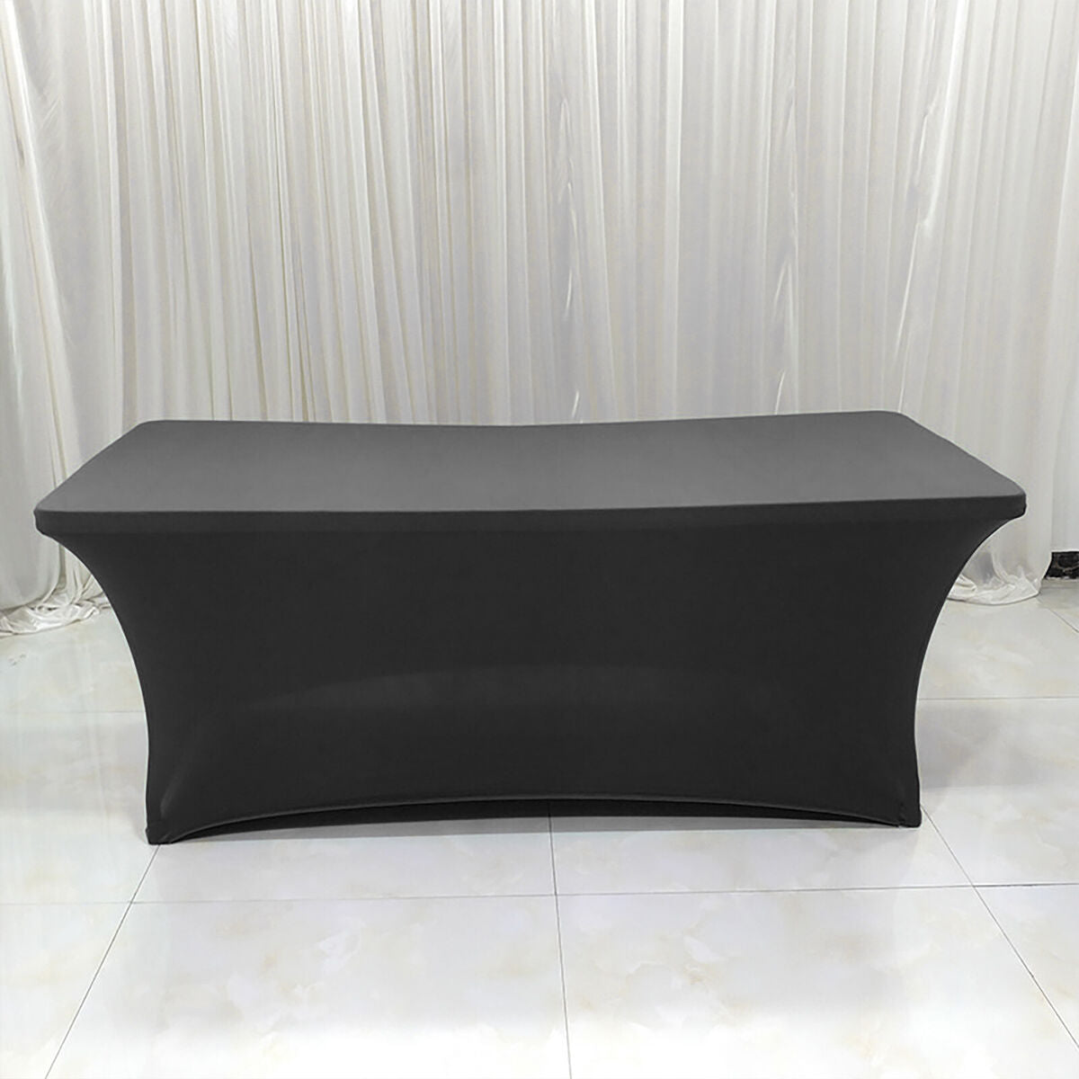 Rectangular Fitted Polyester Tablecloths High Stretch Table Cover (4FT)