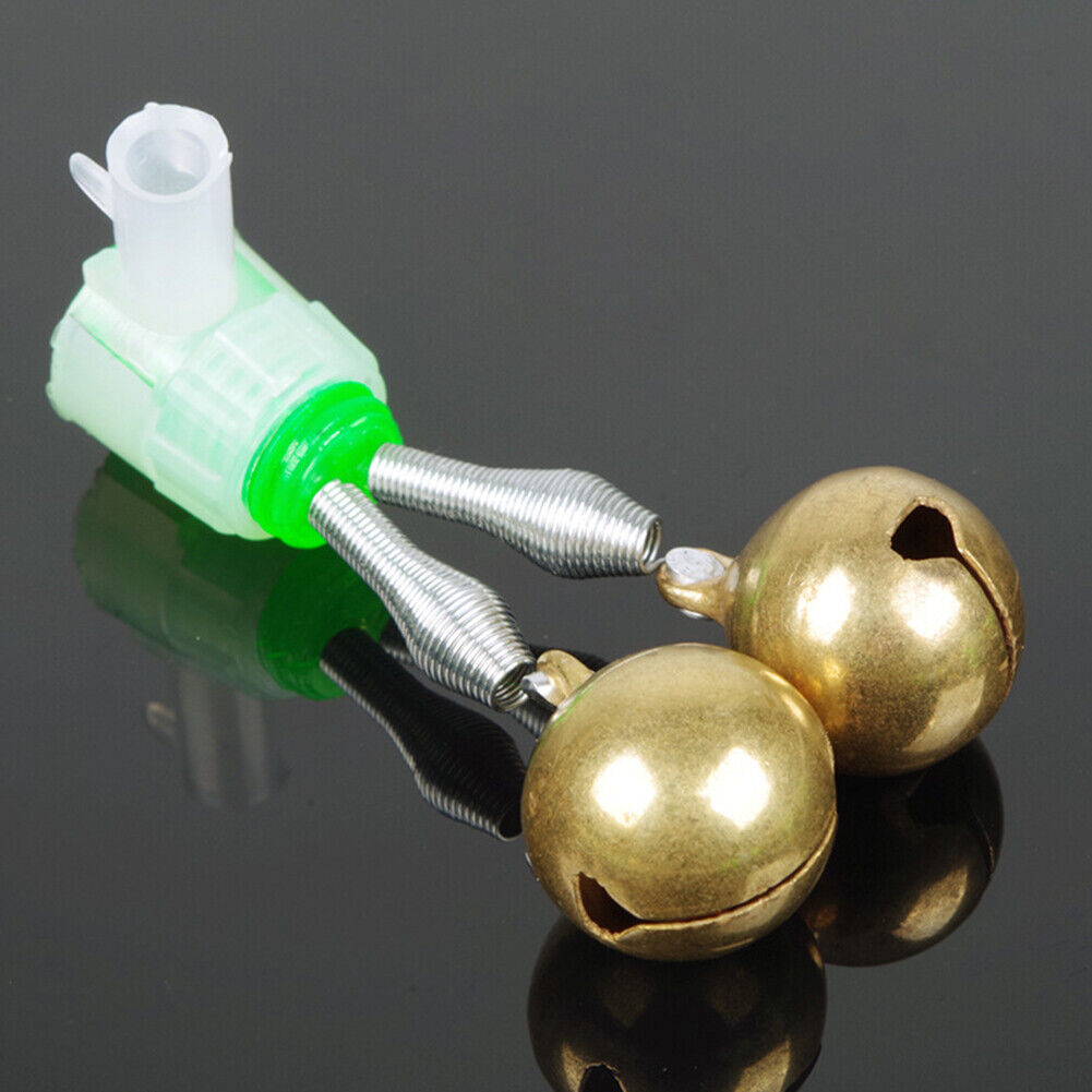 Twin Spiral Bells Outdoor Carp Fishing Rod Tip Bite Alarms Bell (Copper)