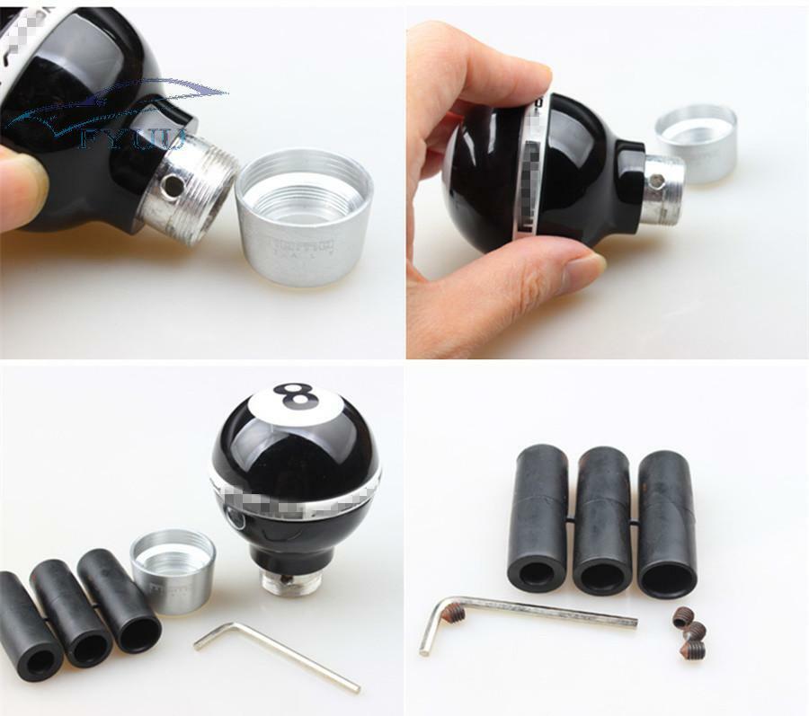Car Gear Shift Knob Ball 8 Billiard Shape Lever Stick Shifter Fit For Manual Car