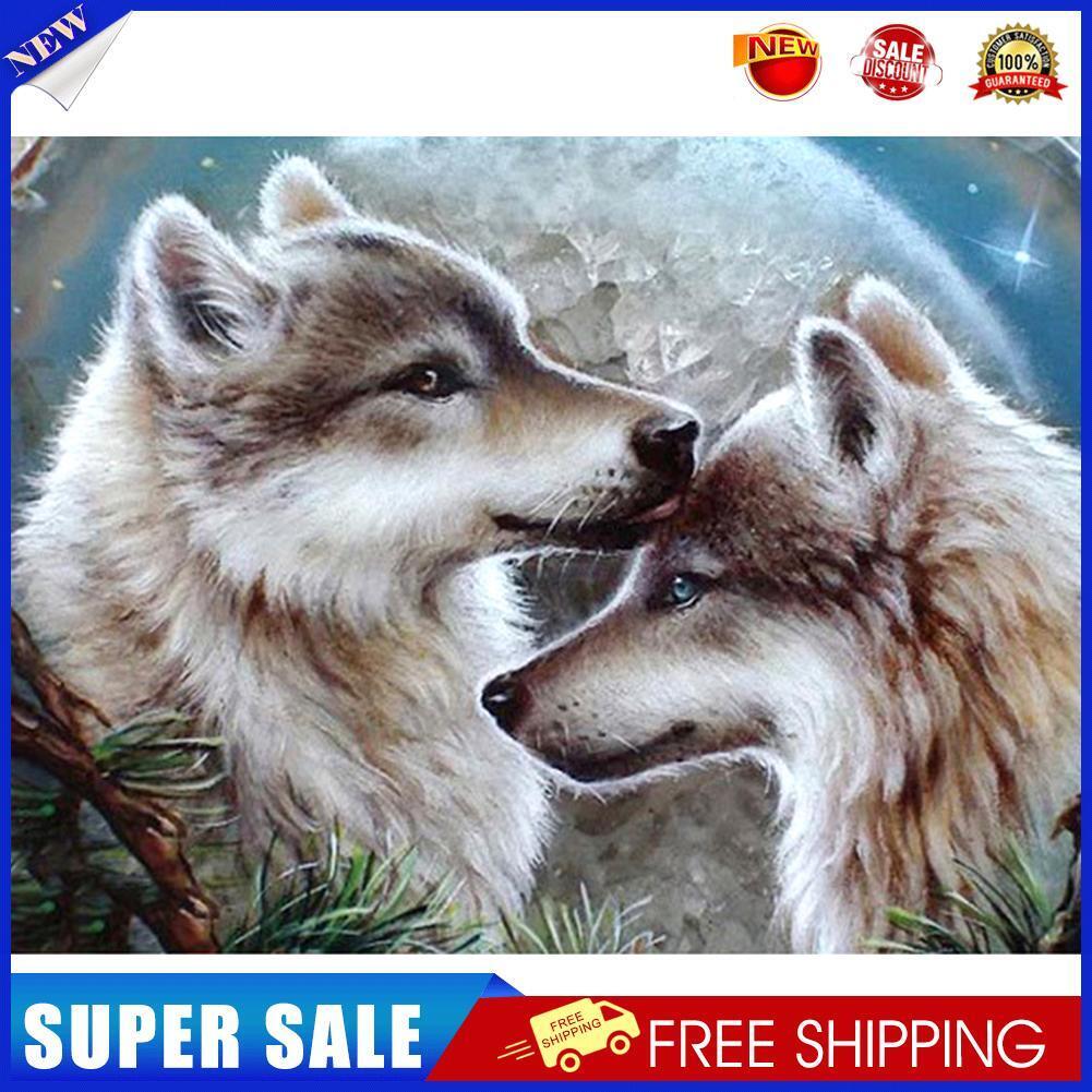 Full Embroidery Wolf Pattern DIY Cross Stitch Kits Stamped 11CT Needlework
