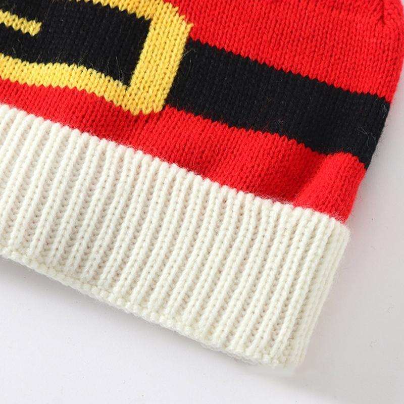 Christmas Santa Hat Knitted Santa Hat  Head Warmer Santa Beanie