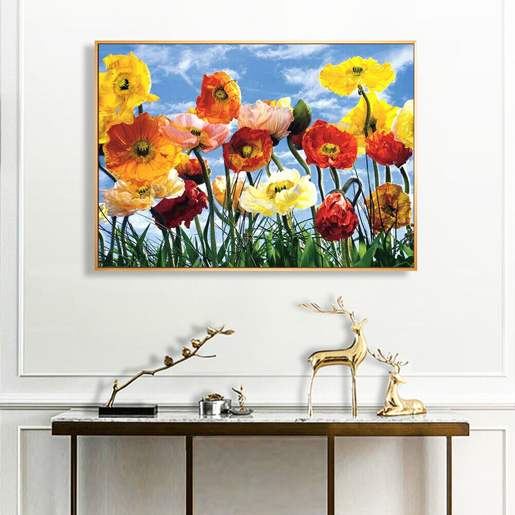 Colorful Flower 5D DIY Full Round Drill Diamond Painting Rhinestone Picture