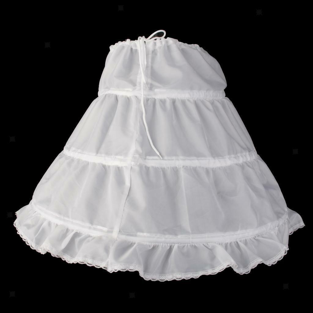 Lovely Flower Girl Kids A-Line Crinoline Petticoat Skirt Underskirt Age 2-14