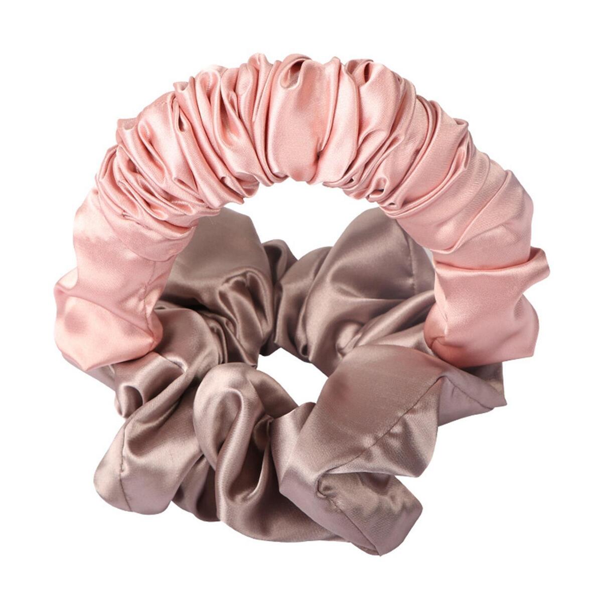 Sleeping Heatless Curling Rod Hair Curl Rod Silk Ribbon Headwear Women Pink