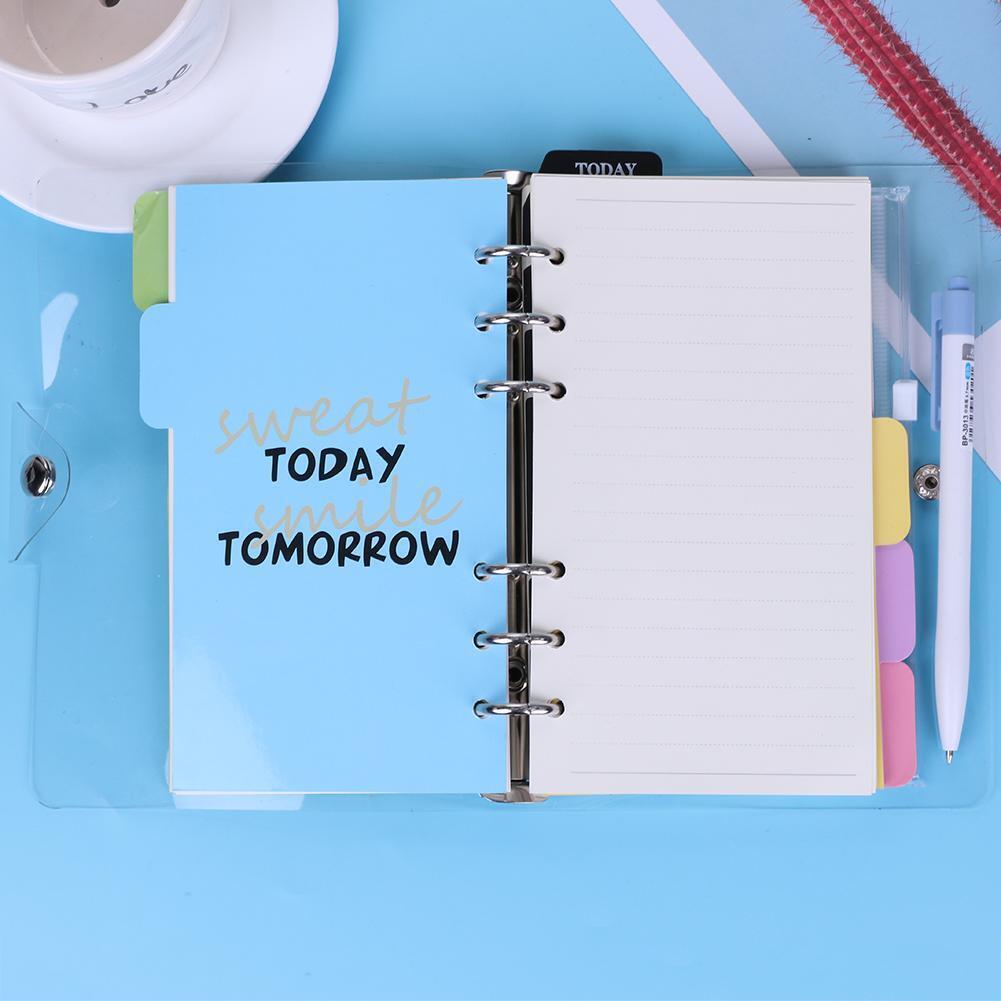 PVC Loose-Leaf Shell Notebook Diary Hand Account Binder (Transparent A6)
