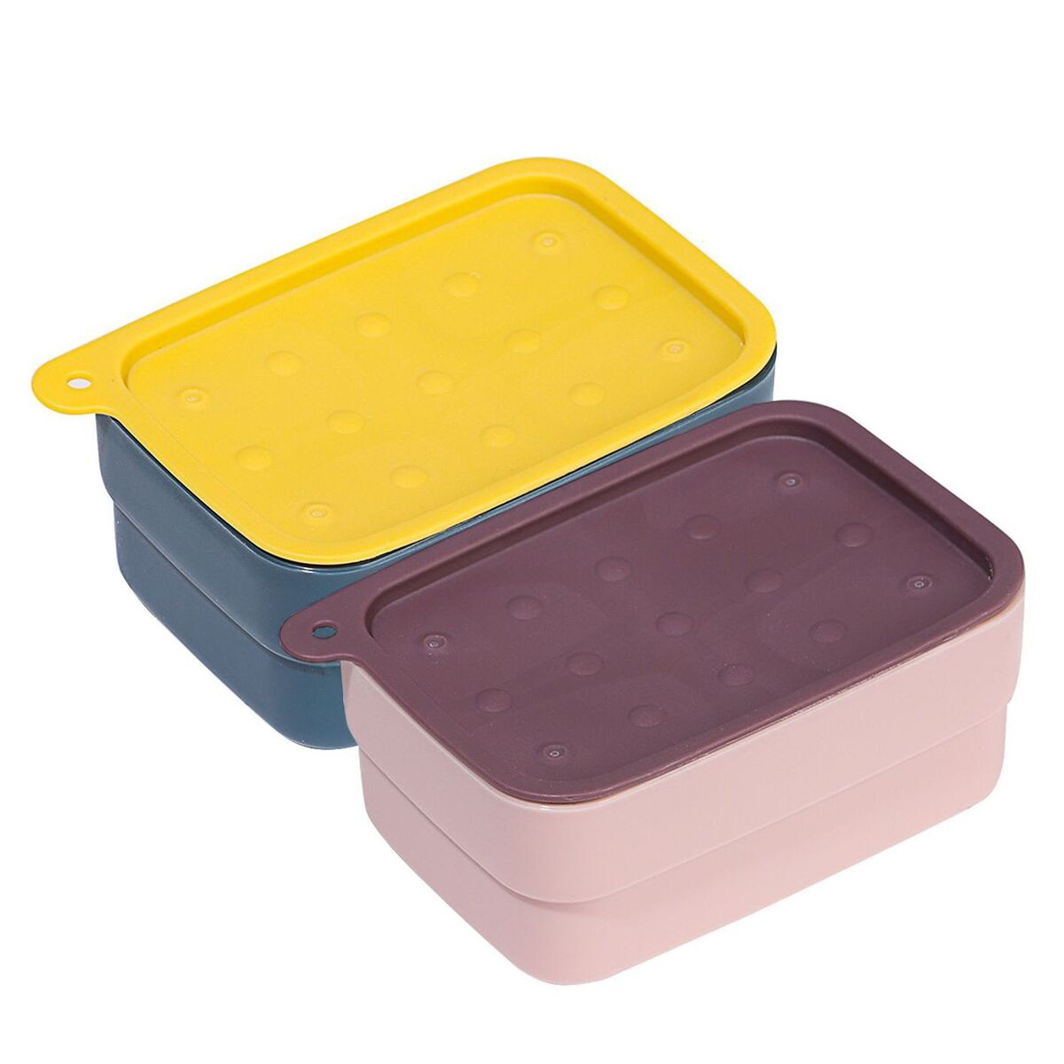 Sponge with Cleaning Brush Travels Soap Case Soap Dish Soapbox Storage Box