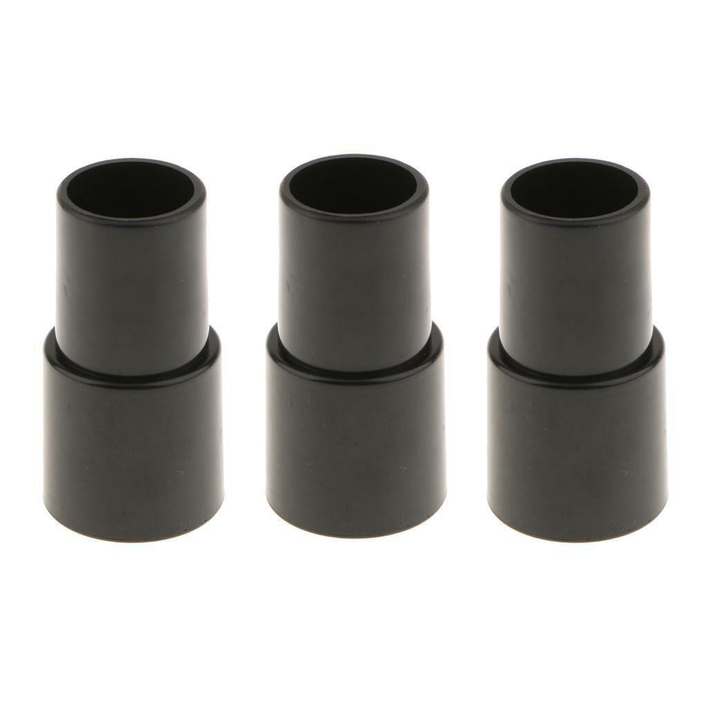 3x Vacuum Cleaner Adapter Spare Part 32mm to 35mm Vac Attachment Black