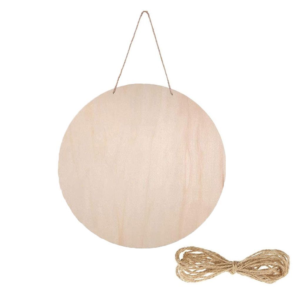 Scrapbooking Wedding Decor Wood Circles Ornament Round Wood Pieces Blank Plaque