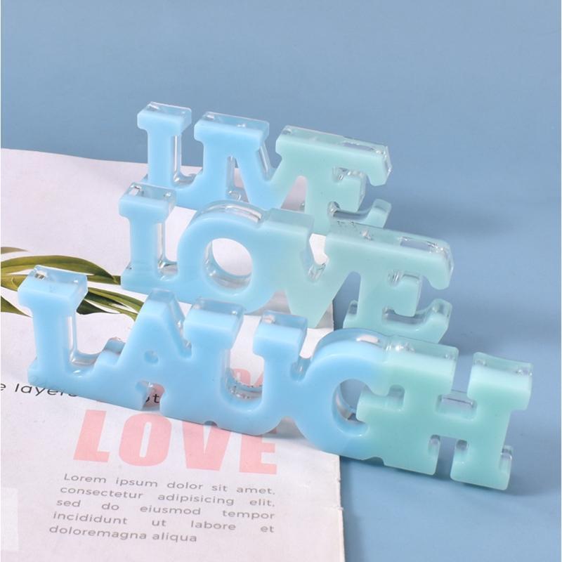 Handicrafts LIVE LOVE LAUGH Doorplate Mold Handmade Decor Pendant Silicone Mold