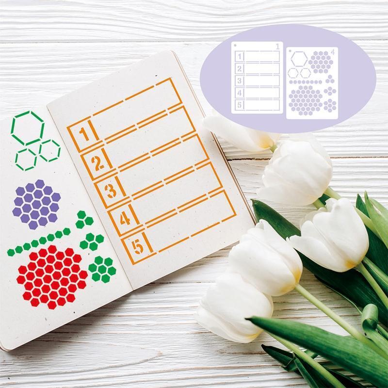 Ultimate Productivity Journal Stencil for Calendars Lists Letters Numbers 24PCS
