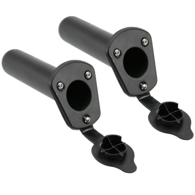 2Pcs Plastic ing Fishing Boat Rod Holder with Cap Cover Kayak Canoe Accessories