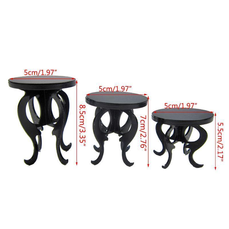 3 Pcs/set Acrylic Jewelry Display Stand Ring Earrings Ear Stud Bracelet Showing