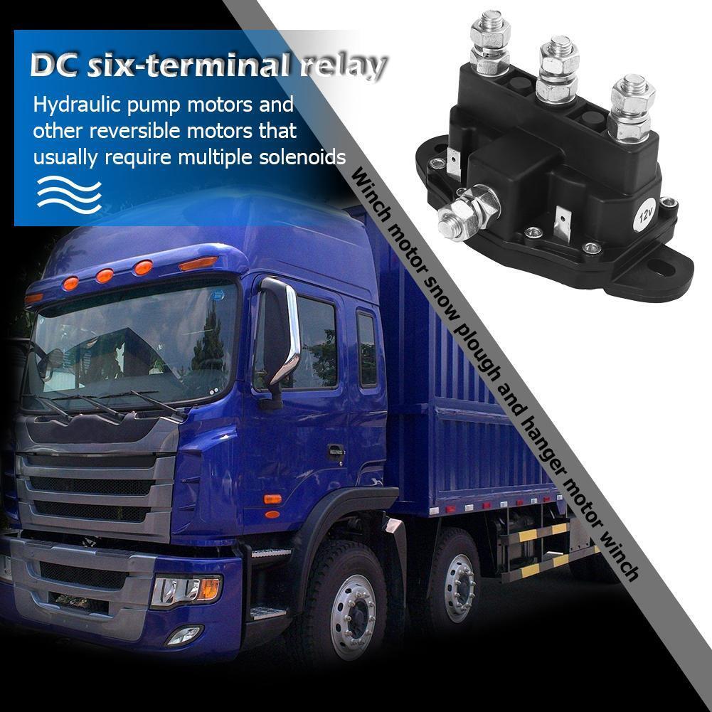 6 Post Relay Winch Motor Reversing Solenoid Switch for Construction Truck