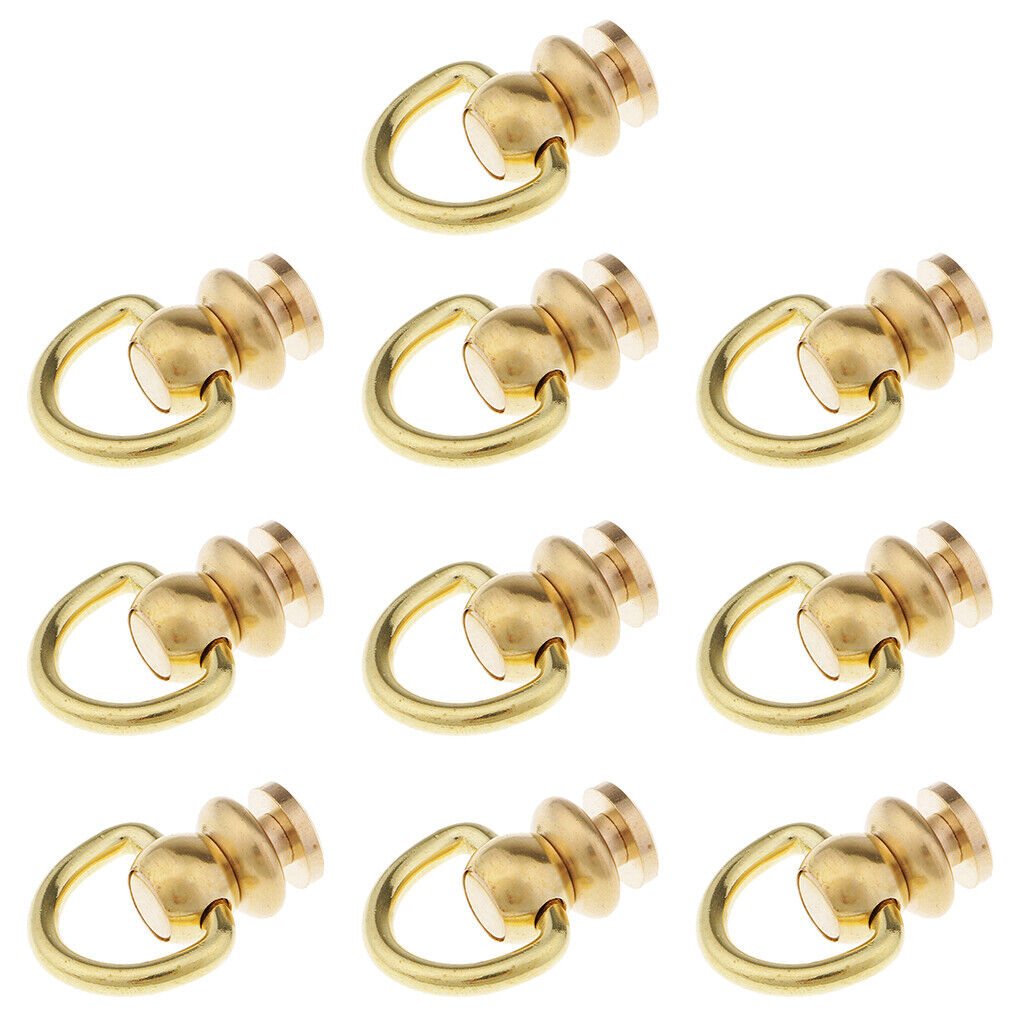 10pcs 10mm Ball Post Head Rivet  Buckle for Purse Handbag