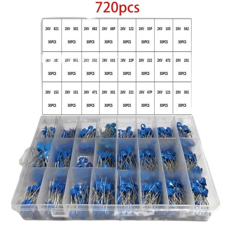 720Pcs/Lot 2000V Ceramic Capacitors 24 Value Assortment Kit  DIY Best Corrosion