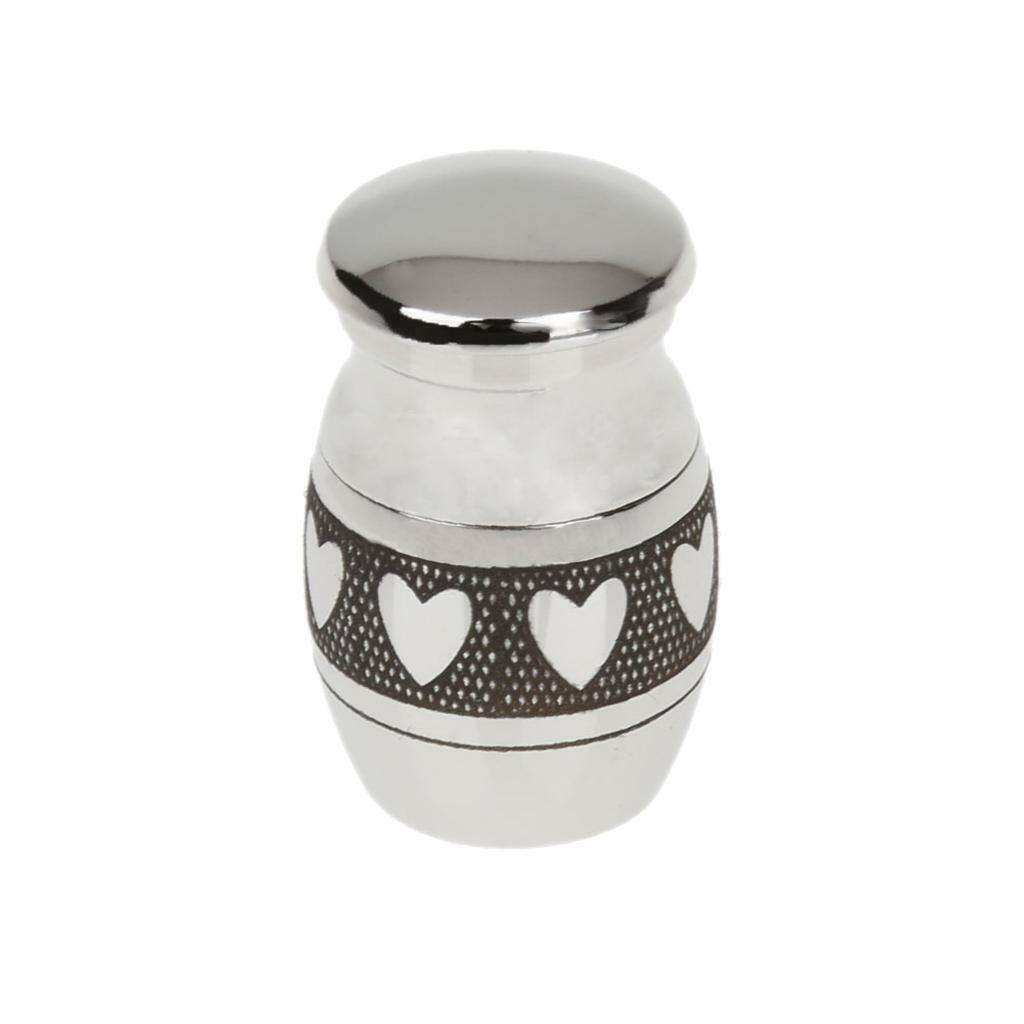 6 Pieces Stainless Steel Cremation Urn Necklace Pet Ash Container Holder