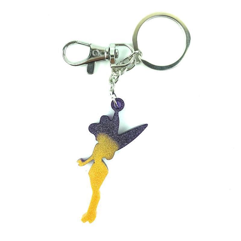 2Pcs Flower Fairy Keychain Pendant Moulds Angel Girl Shape Silicone Earring Mold