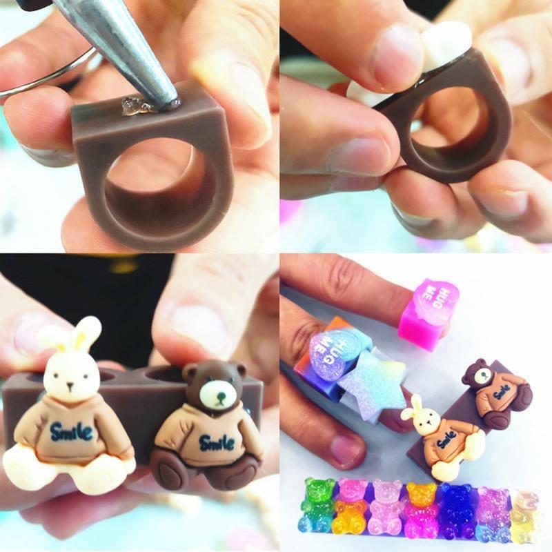 Jewelry Silicone Mold Set DIY Art Crafts Ring Making Tool Decorative Accessories