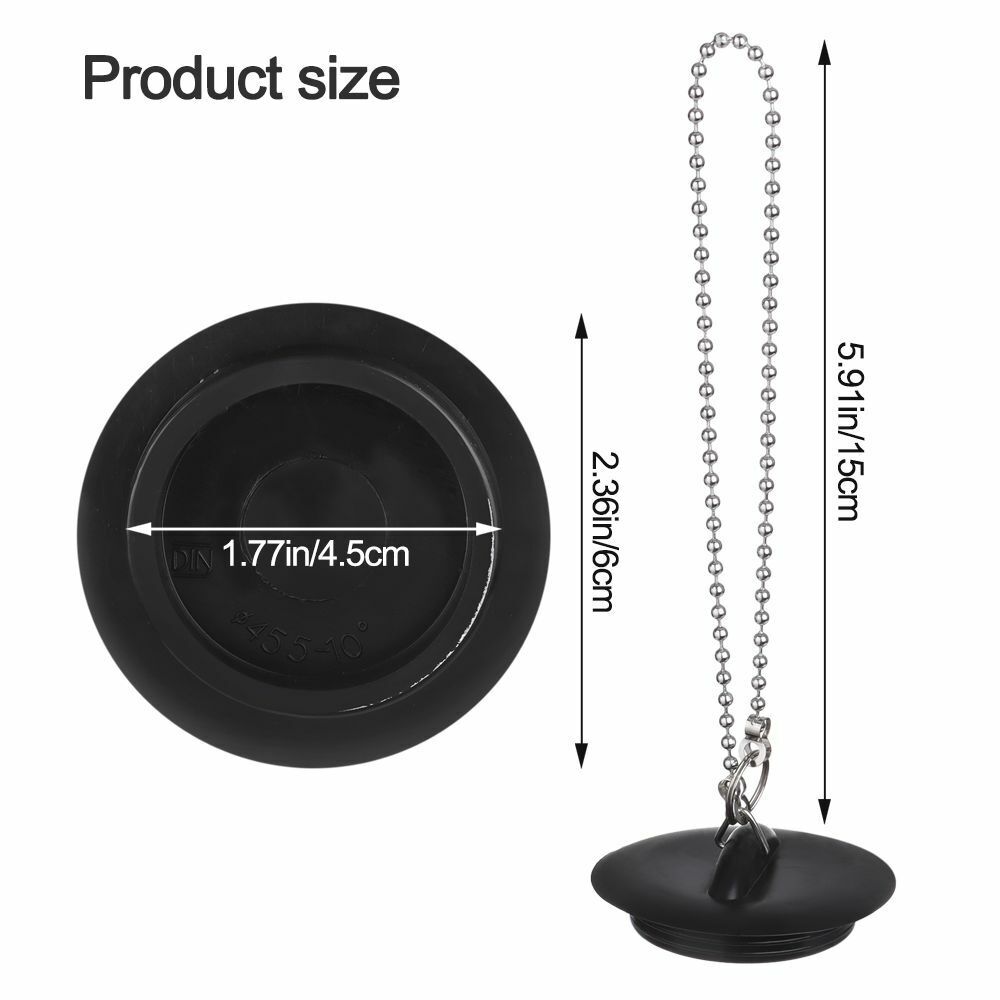Supplies Round Drain Cover With Chain Bathtub Stopper Water Sink Plug Sewer