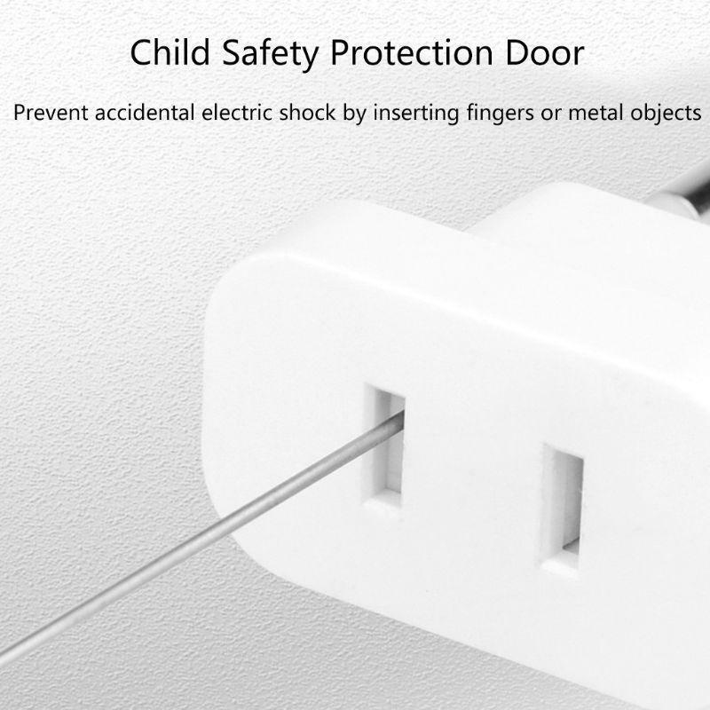 4MM US Jack to EU Plug Outlet Travel Charger Power Socket Adapter USA to Europe