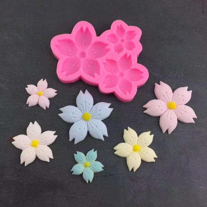 Chocolate Moulds Dessert Mold Cherry Flowers Shaped Cake Decoration Gadgets