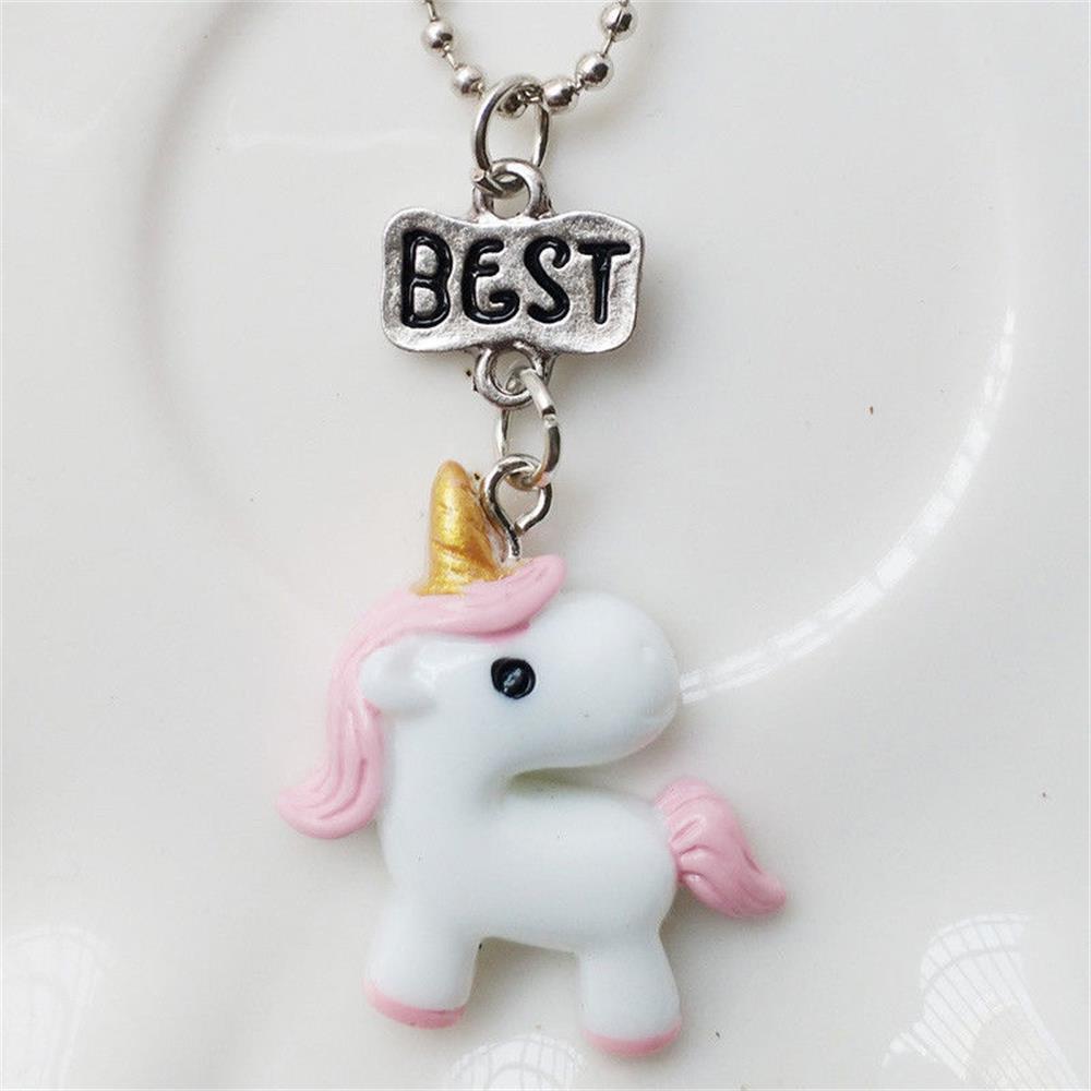Friend Forever Jewelry New Bff Necklace Bead Chain Unicorn Pendants Friendship