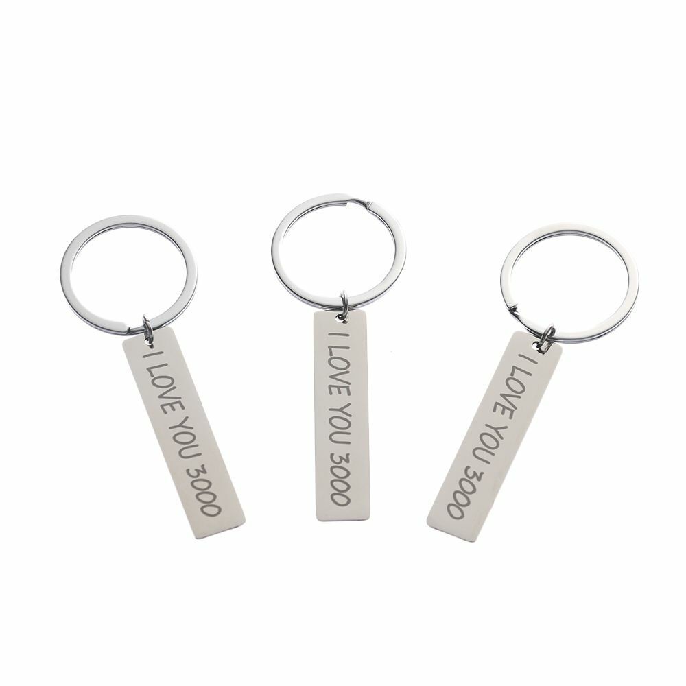 Wife Husband Gift Metal Car Pendant I Love You 3000 Keyring Keyfob Key Ring