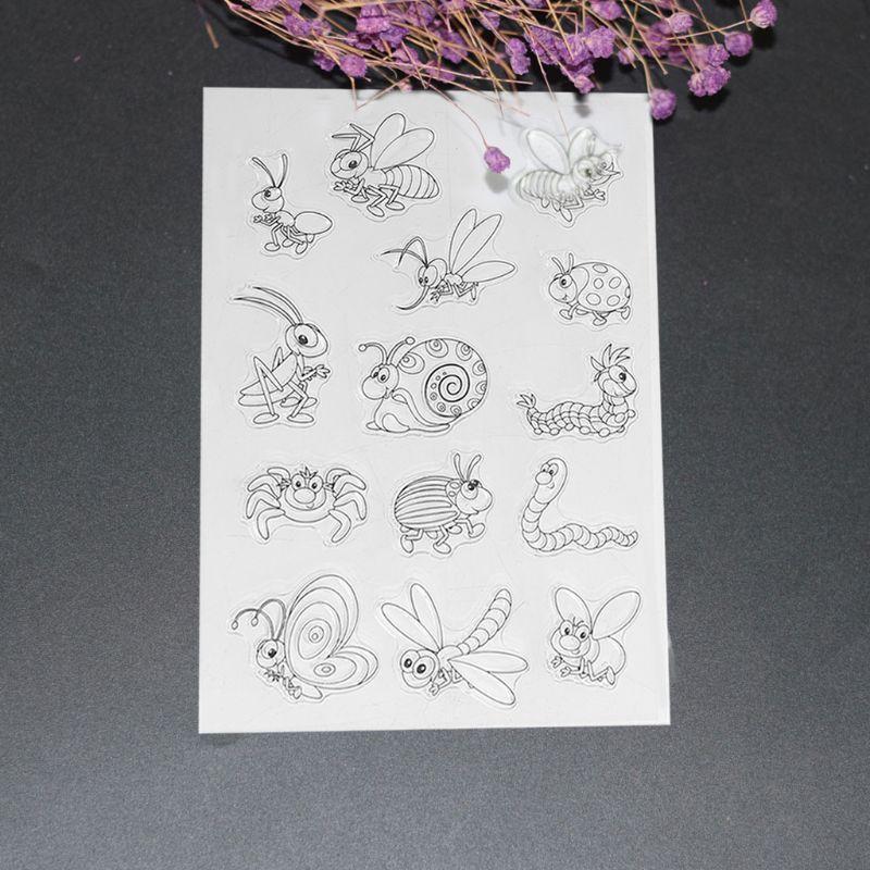 Small Insect Animal Silicone Clear Stamp Cute Animal Seal Transparent Stamper