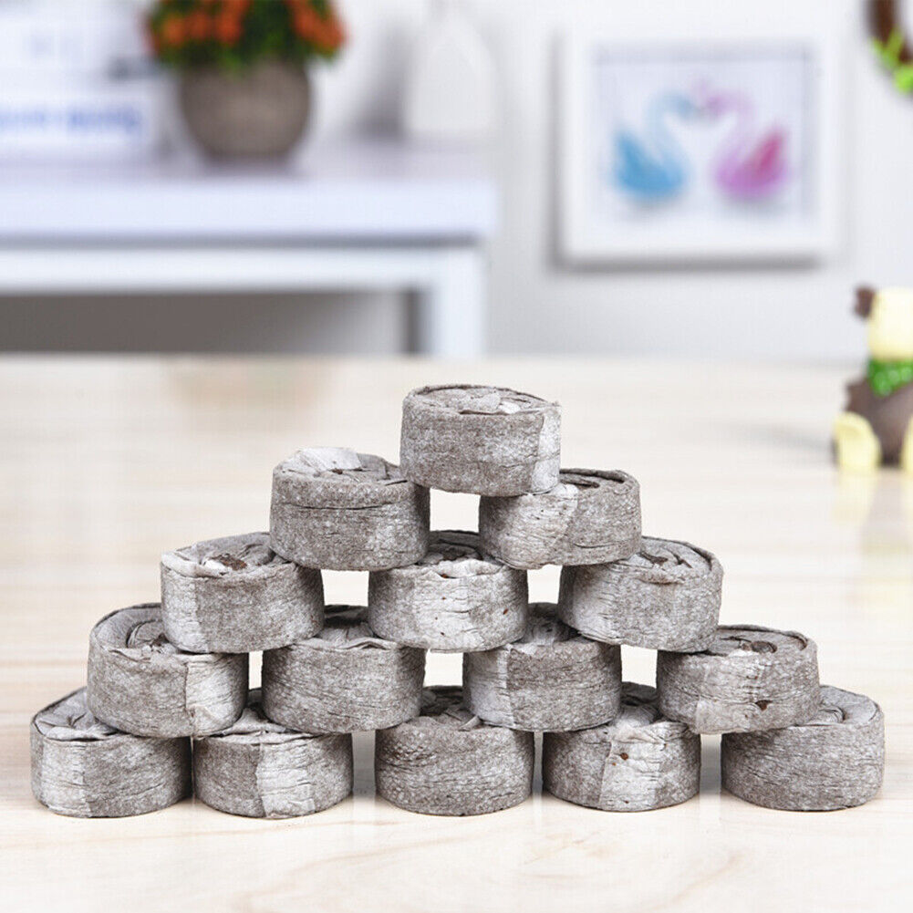 10pcs Jiffy Peat Pellets Seedling Soil Block Starting Plugs Seed Starter