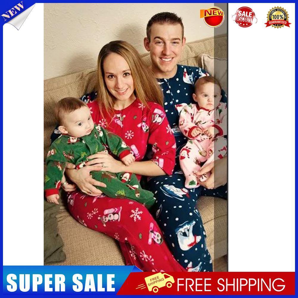 2pcs Xmas Pajamas Set Digital Print Family Matching Pajamas for Mom(XL)-164