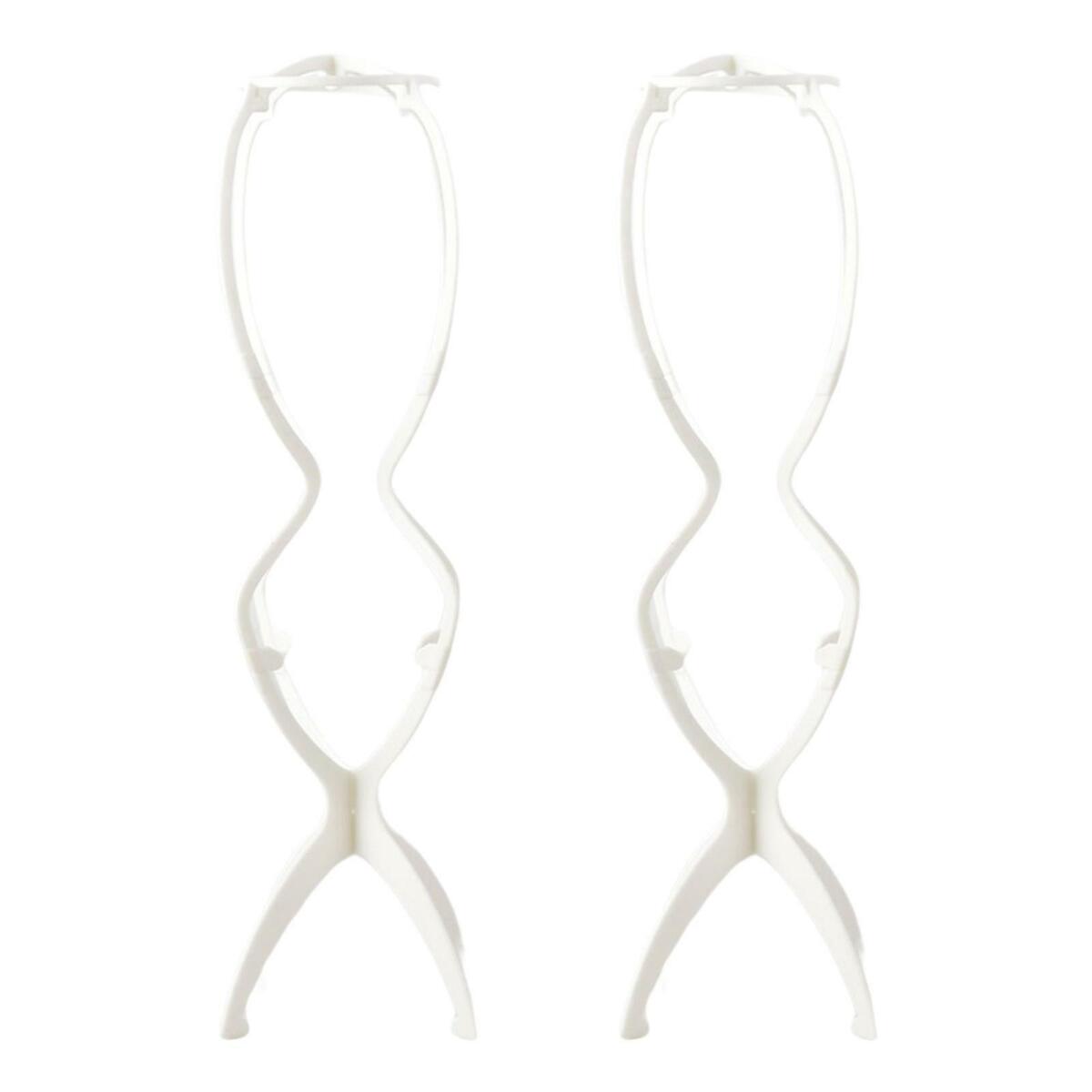 2 Pieces Wig Stand Folding  Professional Wigs Hanger for Salon
