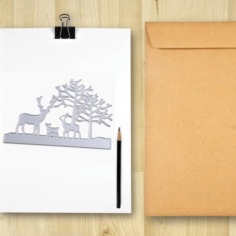 Forest Elk Metal Cutting Dies Stencil DIY Scrapbooking Album Paper Card Template